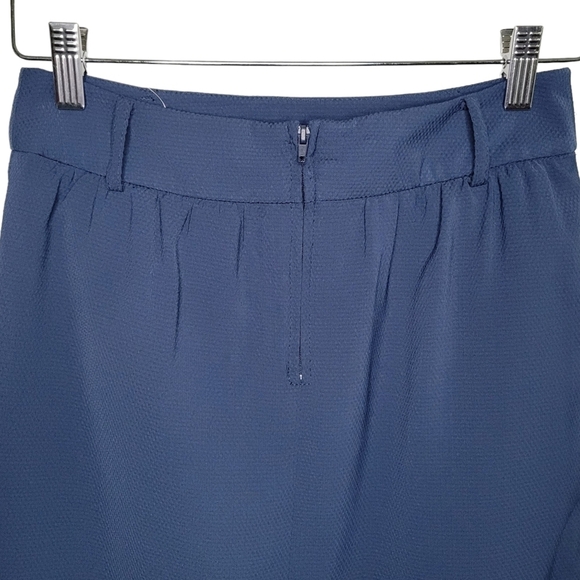 NEW Camaieu Navy Blue Pleated Knee-Length Pencil Skirt Women's Size EU 36/US 4 - Picture 3 of 10